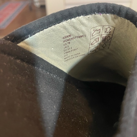 Black leather with gold studs wooden clogs - Picture 6 of 7